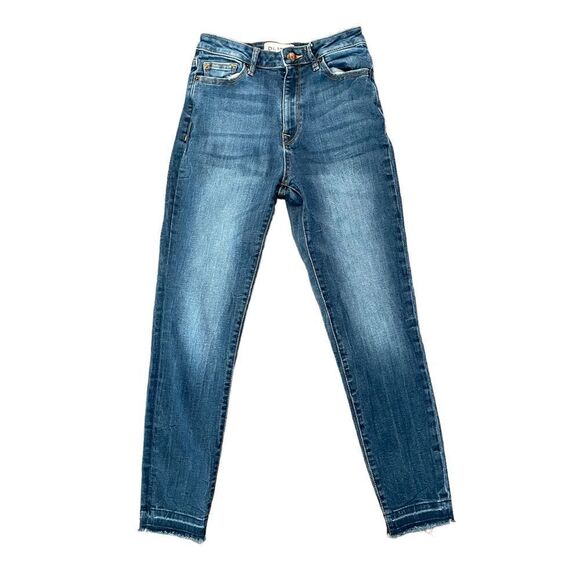 DL1961 Jeans Chrissy Trimtone Skinny Incognito Medium Blue Women's 26 Mid-Rise - Picture 2 of 12